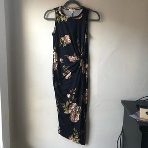 Nine Britton Blue Floral Knotted Dress